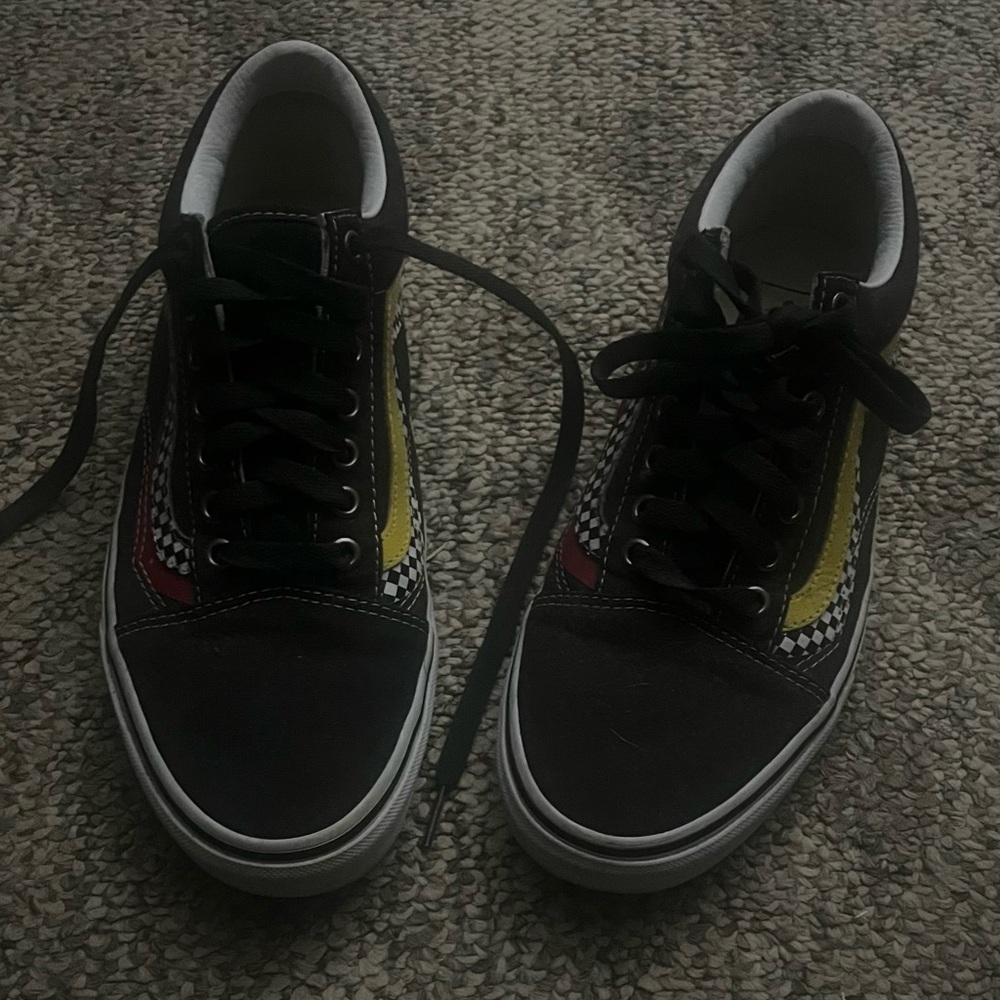 red yellow checkered vans